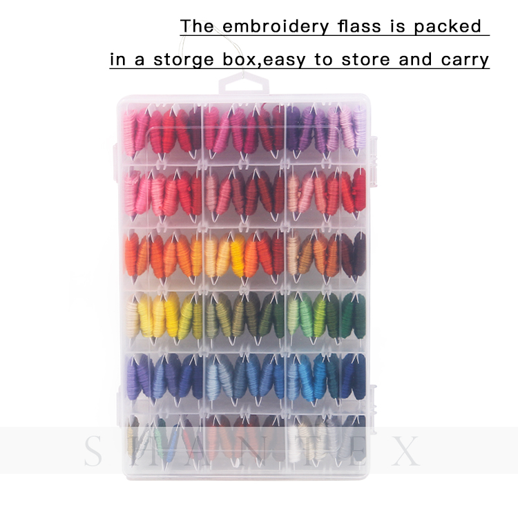  Floss de bordado 108pcs DMC Colores Kits de cuerdas de hilo de bordar con caja de almacenamiento 38 pcs Kits de punto de cruz