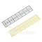 Regla de diseño rectangular Plantilla de perspex color fluorescente Regla de acolchado de acrílico amarillo neón